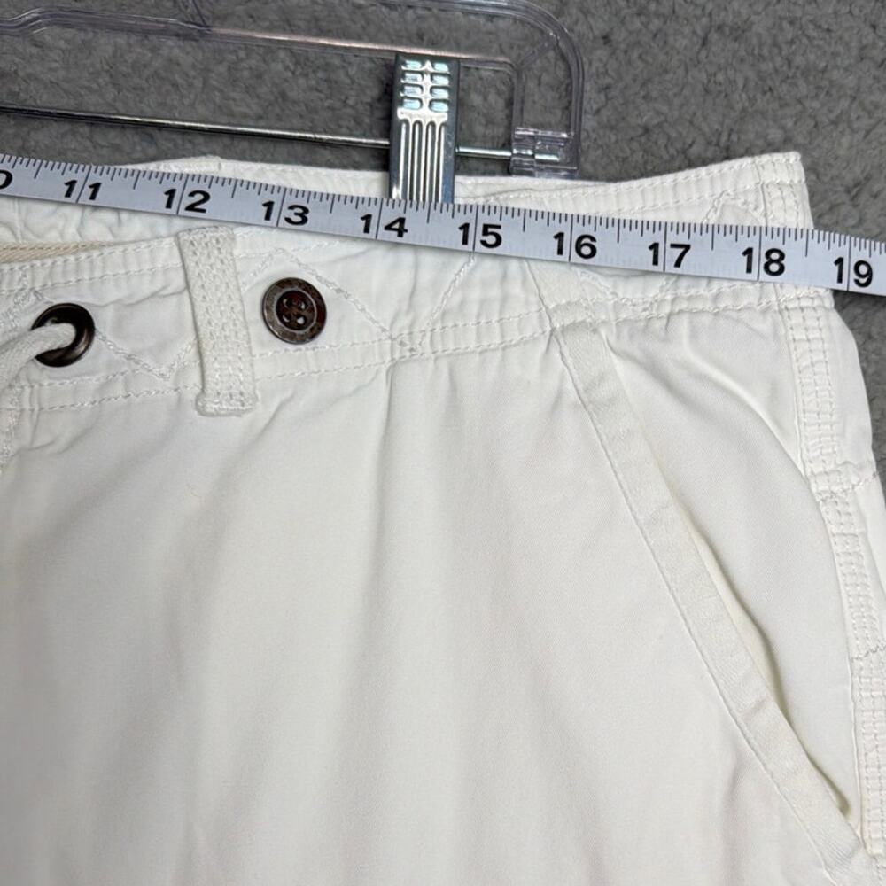 Polo Ralph Lauren White Cargo Shorts Drawstring Waist Size 36 Yacht Preppy - Picture 4 of 12